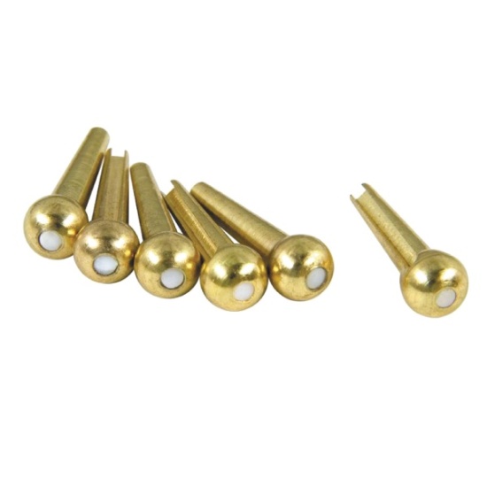 D'Andrea Tone Pins - Solid Brass With White Pearl Dot