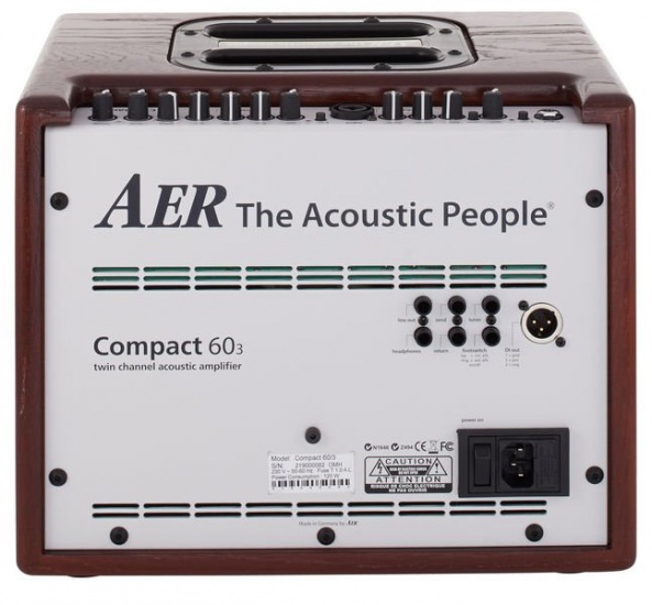 AER Compact 60/3 Acoustic Amp, Mahogany