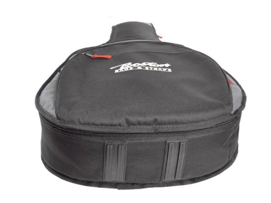 Boston Super Packer Gig Bag for Acoustic Guitar, Black and Grey