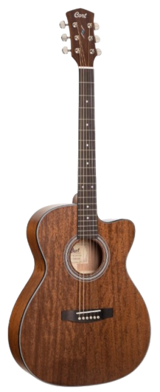 Cort Pure Series All-Solid OM Cutaway, Mahogany Satin