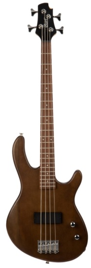 Cort Action Bass Junior Short Scale Bass, Open Pore Walnut