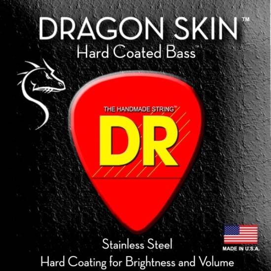 DR Dragon Skin 40-100 Stainless Steel Hard Coated Bass Strings DSB-40