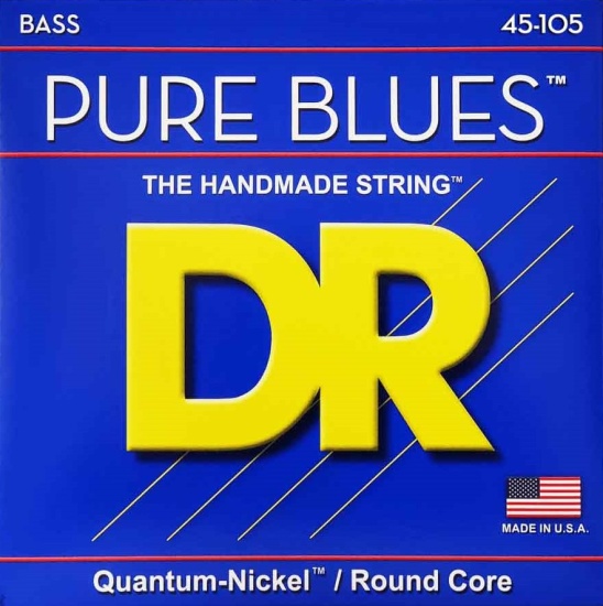 DR Pure Blues 45-100 Quantum Nickel Round Core Bass Strings