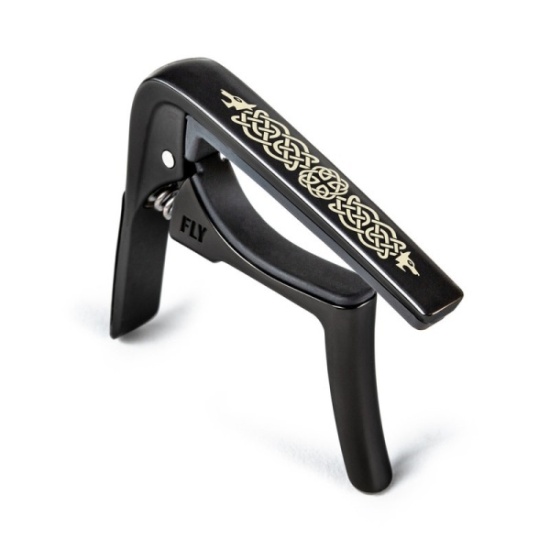 Dunlop Trigger Fly Curved Capo Celtic Knot Edition, Black