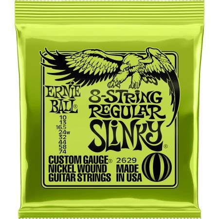 Ernie Ball 8-String Regular Slinky Nickel Wound Electric Guitar Strings 10-74 P02629