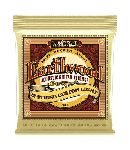 Ernie Ball Earthwood 2013 80/20 Bronze 12 String Custom Light Set, 10-48