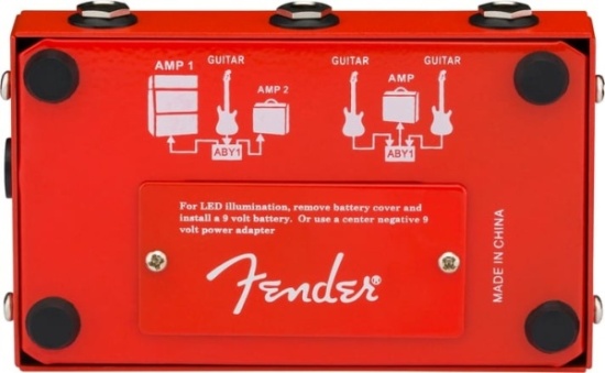 Fender 2-Switch ABY Foot Pedal, Red