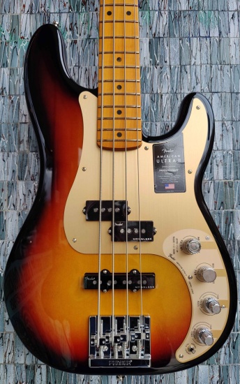 Fender American Ultra II Precision Bass, Maple Fingerboard, Ultraburst