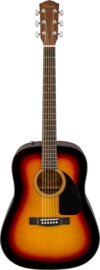 Fender CD-60 Dreadnought V3 DS, Walnut Fingerboard, Sunburst with Hard Case