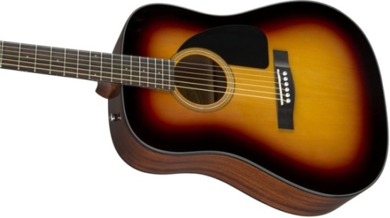 Fender CD-60 Dreadnought V3 DS, Walnut Fingerboard, Sunburst with Hard Case