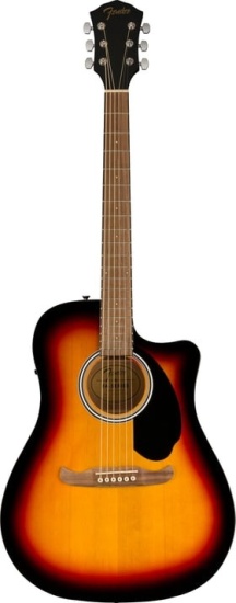 Fender FA-125CE Electro-Acoustic Dreadnought Cutaway, Walnut Fingerboard, Sunburst