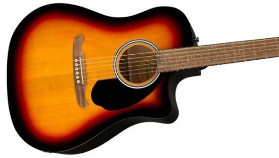 Fender FA-125CE Electro-Acoustic Dreadnought Cutaway, Walnut Fingerboard, Sunburst