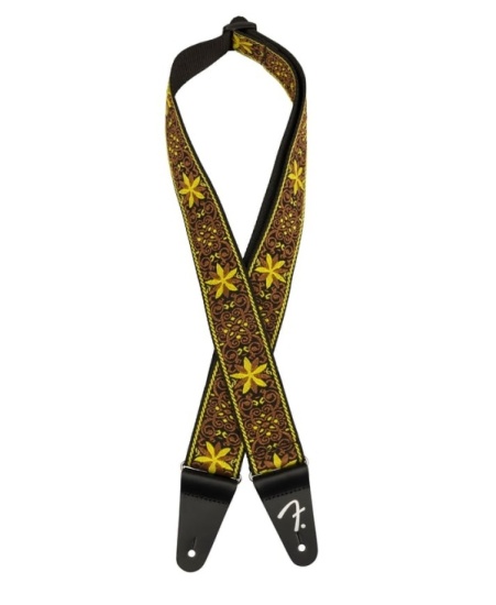 Fender Pasadena Woven Strap, Yellow Wallflower, 2''