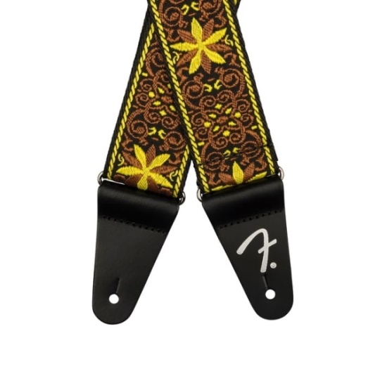 Fender Pasadena Woven Strap, Yellow Wallflower, 2''