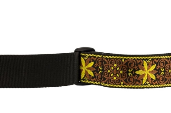 Fender Pasadena Woven Strap, Yellow Wallflower, 2''