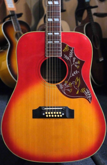 Ibanez Mid 70's 684-12 Concord Series Singing Bird 12-String Acoustic Dreadnought, Cherry Sunburst (Pre-Owned)