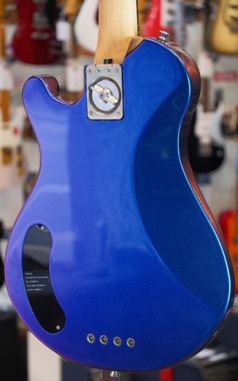 Journey Instruments Overhead OEB990BP Bass Travel Guitar, Blue Purple Color-Shift