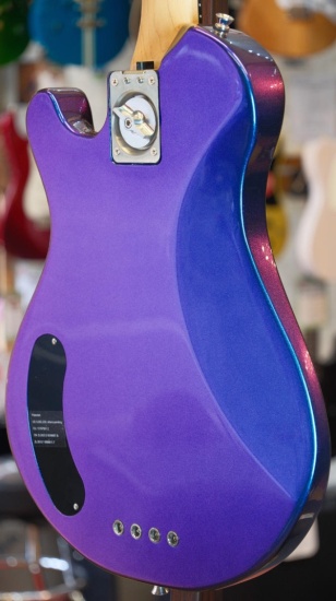 Journey Instruments Overhead OEB990BP Bass Travel Guitar, Blue Purple Color-Shift