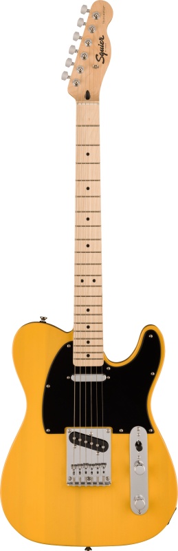 Squier FSR Sonic Telecaster, Maple Fingerboard, Black Pickguard, Butterscotch Blonde