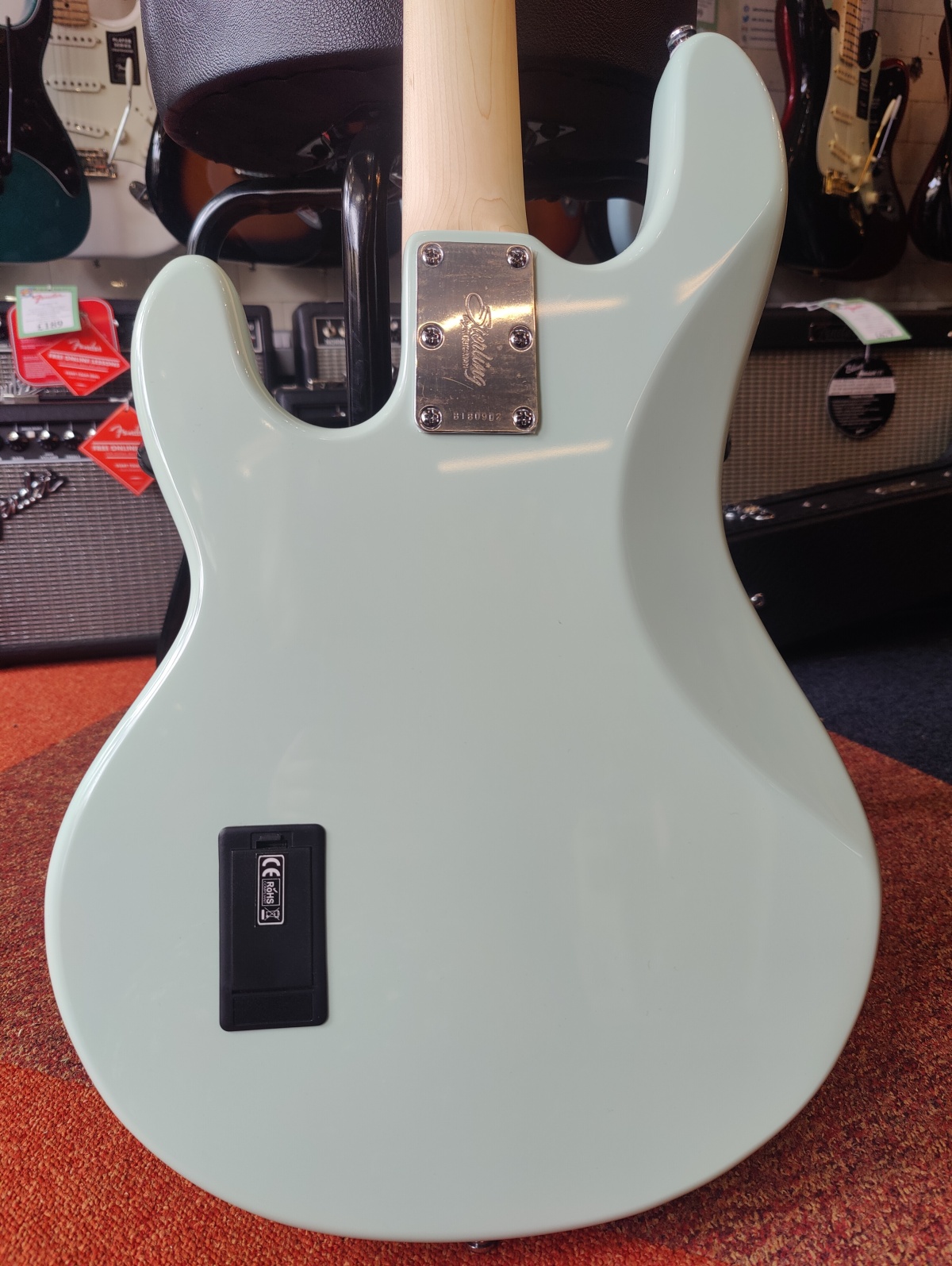 Sterling By Music Man StingRay Ray 4, Mint Green - Jimmyegypt.co.uk