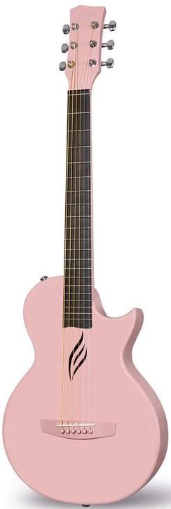 Enya Nova Go 1/2 Size Carbon Fibre Acoustic Travel Guitar, Pink