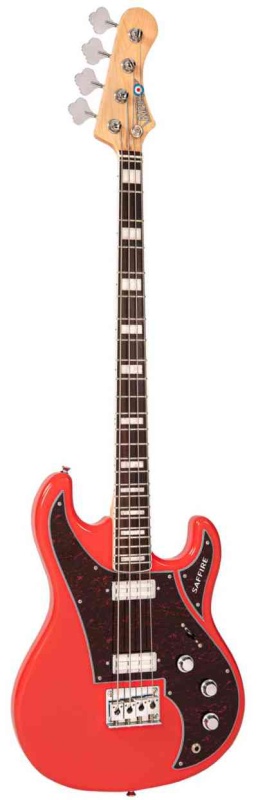 Rapier Saffire Bass Guitar, Fiesta Red