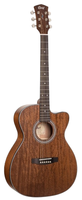 Cort Pure Series All-Solid OM Cutaway, Mahogany Satin