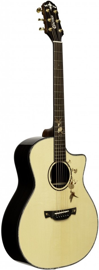 Crafter Anniversary Series TB G-1000CE Electro-Acoustic Grand Auditorium Cutaway, Twin Birds