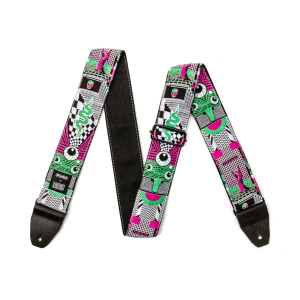 Dunlop X I Love Dust Guitar Strap, Mnemonic Fuzz