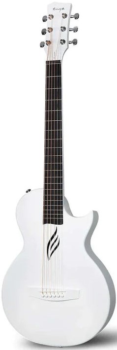 Enya Nova Go 1/2 Size Carbon Fibre Acoustic Travel Guitar, White
