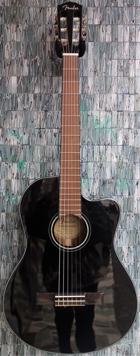 Fender CN-140SCE Nylon Thinline Electro-Acoustic Classical, Black -  jimmyegypt.co.uk