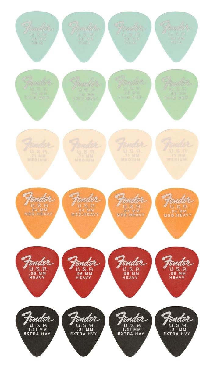 Fender Dura-Tone 351 Picks, 24 Mix