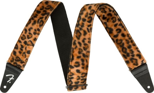 Fender Wild Animal Print Strap, Leopard, 2''