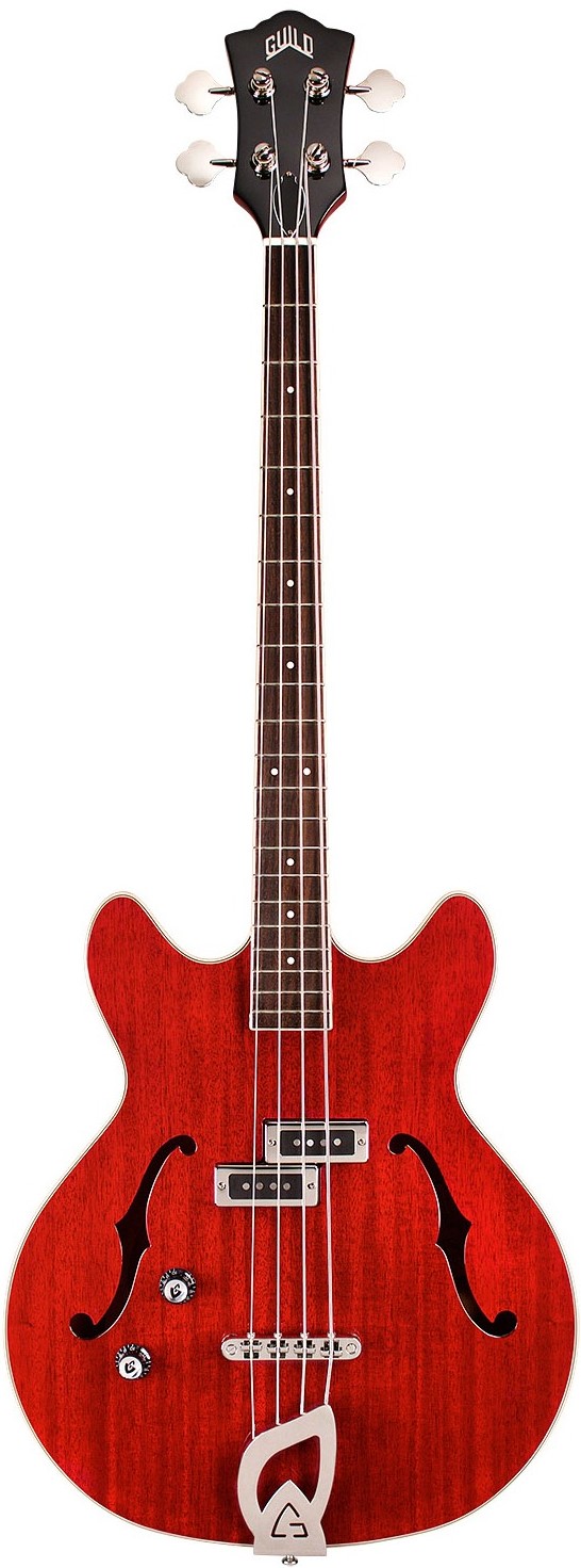 Guild Starfire 1 Bass Left-Handed, Cherry Red