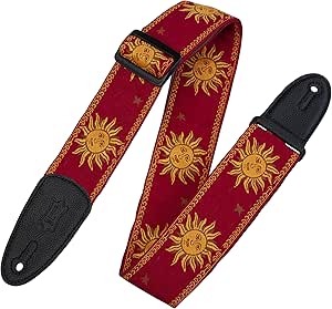 Levy's Leather's Jacquard Weave Sun Design, RED MPJG-SUN-RED