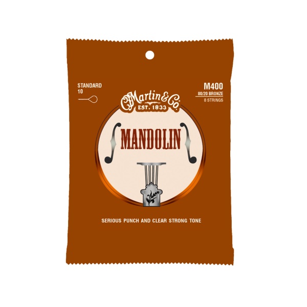 Martin M400 Mandolin Strings 80/20 Bronze Loop End, 10-34 Light