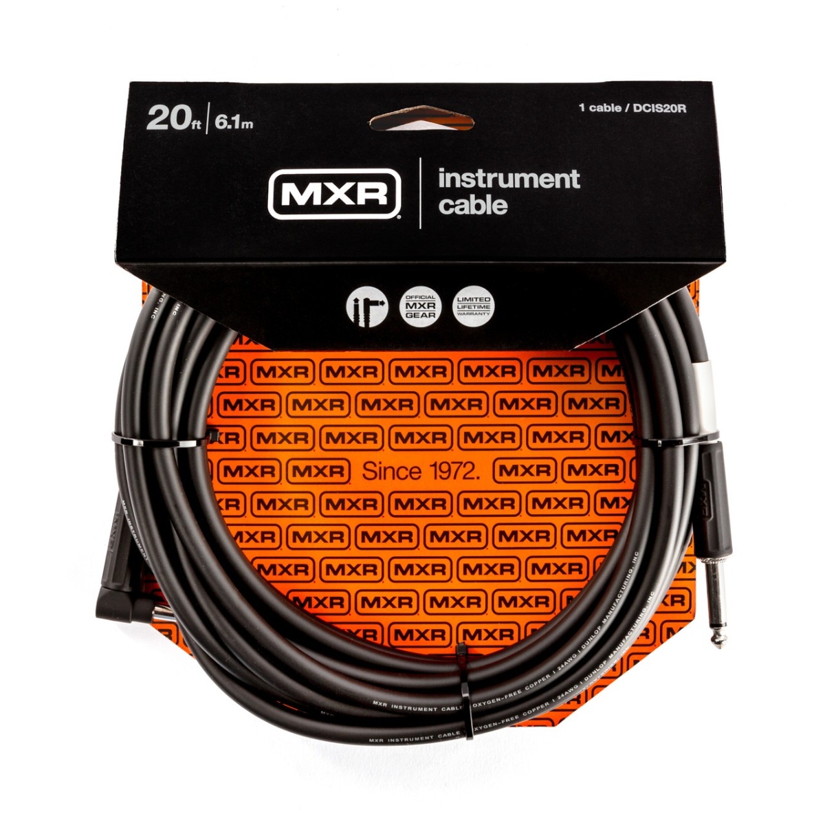 MXR 20ft Standard  Instrument Cable - Straight to Angle