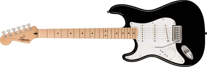 Squier Sonic Stratocaster Left-Handed, Maple Fingerboard, White Pickguard, Black