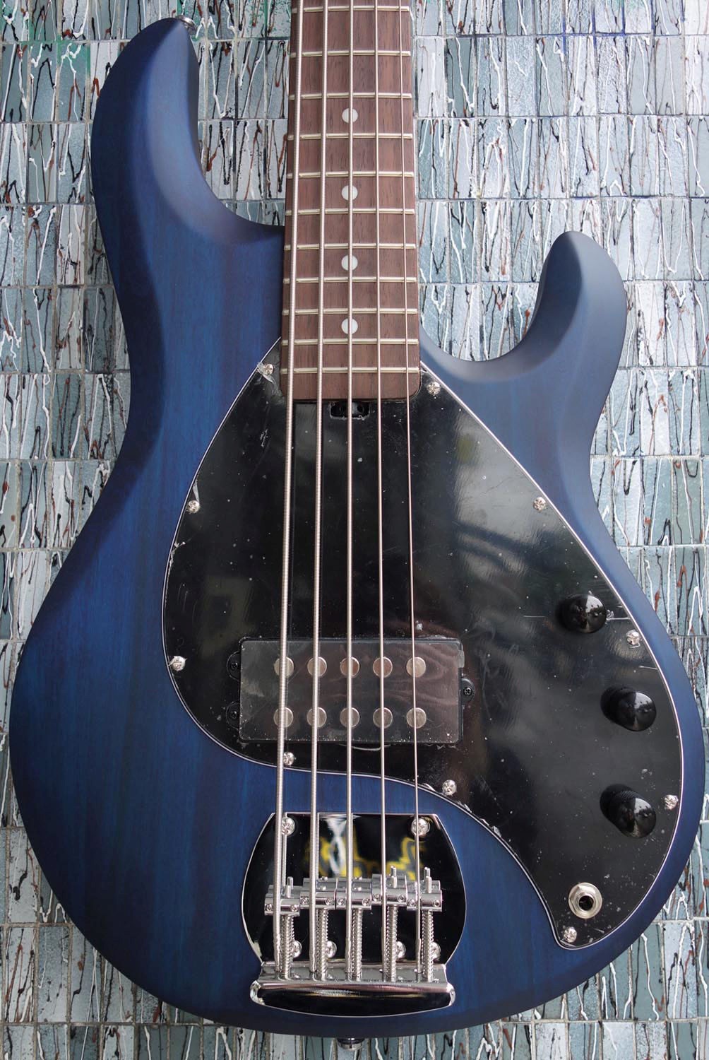 Sterling By Music Man StingRay Ray 5, Trans Blue Satin - Jimmyegypt.co.uk