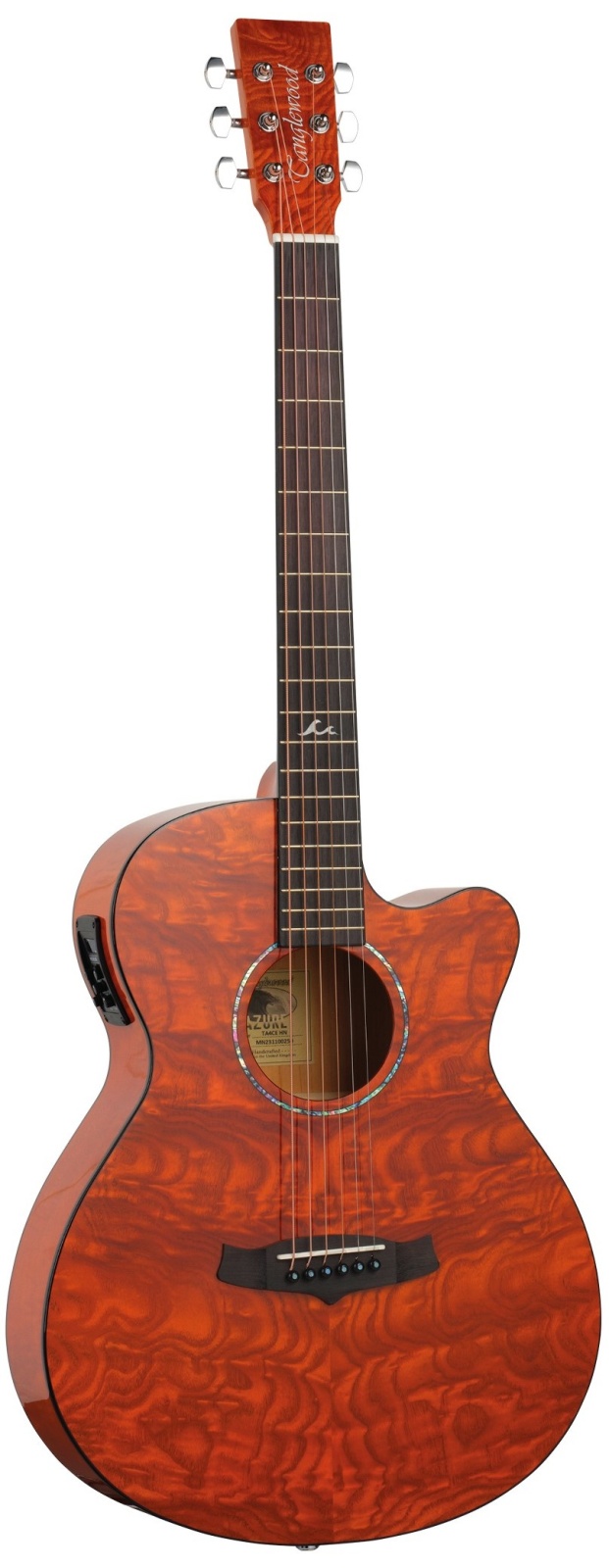 Tanglewood Azure Series TA4CEHN Electro-Acoustic Super Folk Cutaway, Shoreline Amber Gloss