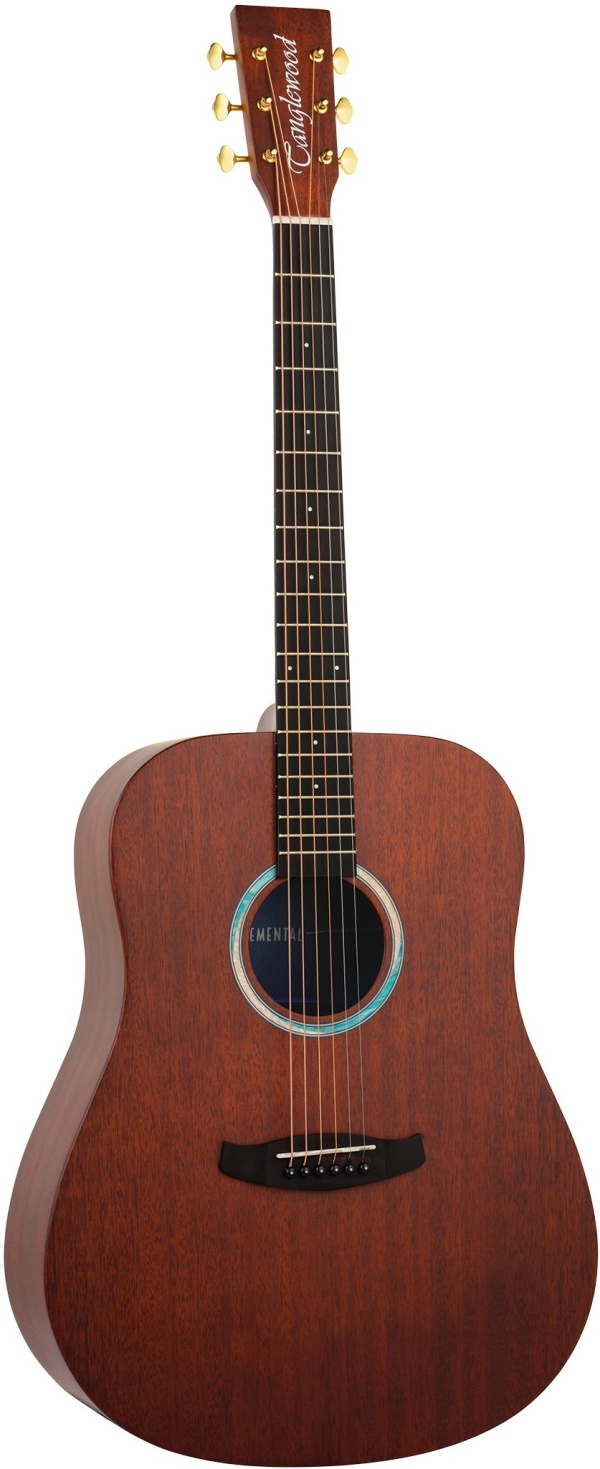 Tanglewood Elemental Series TE5BL Solid Mahogany Dreadnought, Natural Satin