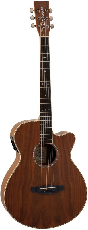 Tanglewood Reunion Pro Series TRU4CEAW Electro-Acoustic Super Folk Cutaway, Black Walnut