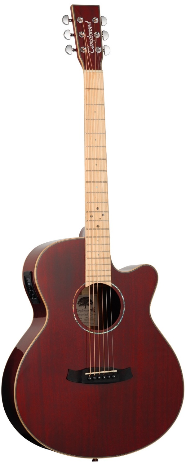 Tanglewood Winterleaf TW4 Super Folk Cutaway Electro-Acoustic Guitar, Barossa Red Gloss