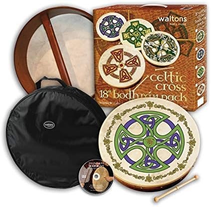 Waltons 18'' Bodhran Starter Pack, Brosna Cross