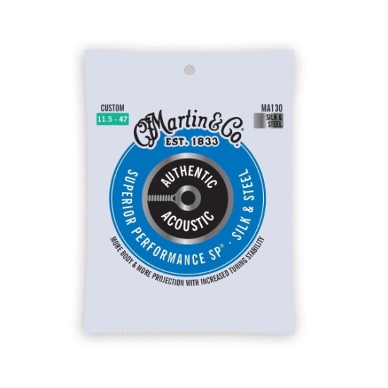 Martin Authentic Acoustic SP Guitar Strings, Silk & Steel 11.5-47