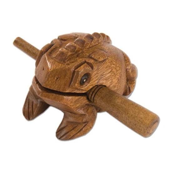 Percussion Plus Honestly Made Wooden Frog Guiro with Scraper, Large