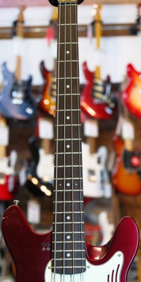 Sandberg Florence 4-String Short Scale Bass, Ruby Red Soft Aged