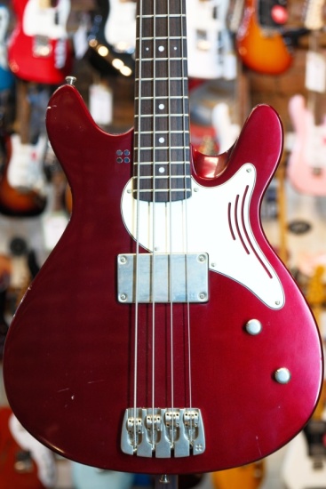 Sandberg Florence 4-String Short Scale Bass, Ruby Red Soft Aged