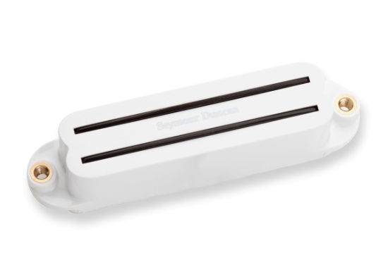 Seymour Duncan SHR-1n Hot Rails for Strat Single-Coil Sized Humbucker Neck Pickup, White