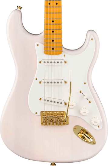 Squier FSR Classic Vibe '50s Stratocaster, Maple Fingerboard, Parchment Pickguard, Gold Hardware, White Blonde